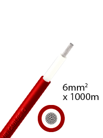 Eland 6mm2 single-core DC cable 1000m - Red